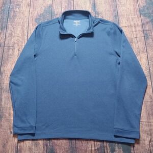 Rhone Men's 1/4 Zip Fleece Long Sleeve Pullover Size Large Blue
